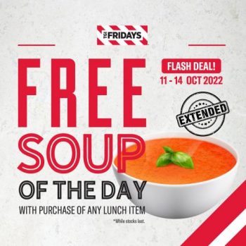 TGI-Fridays-Lunch-Free-Soup-Of-The-Day-Promotion-10-350x349 - Beverages Food , Restaurant & Pub Johor Kedah Kelantan Kuala Lumpur Melaka Negeri Sembilan Pahang Penang Perak Perlis Promotions & Freebies Putrajaya Sabah Sarawak Selangor Terengganu 