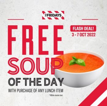 TGI-Fridays-Lunch-Free-Soup-Of-The-Day-Promotion-350x349 - Beverages Food , Restaurant & Pub Johor Kedah Kelantan Kuala Lumpur Melaka Negeri Sembilan Pahang Penang Perak Perlis Promotions & Freebies Putrajaya Sabah Sarawak Selangor Terengganu 