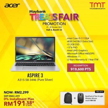 TMT-Acer-Promotion-at-Maybank-Treats-Fair-4-350x350 - Computer Accessories Electronics & Computers IT Gadgets Accessories Kuala Lumpur Laptop Promotions & Freebies Selangor 