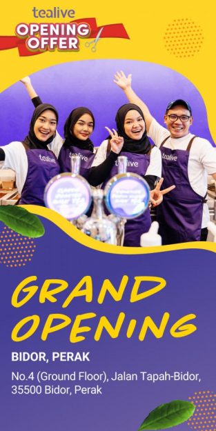 Tealive-Opening-Promotion-at-Bidor-Perak-313x625 - Beverages Food , Restaurant & Pub Perak Promotions & Freebies 