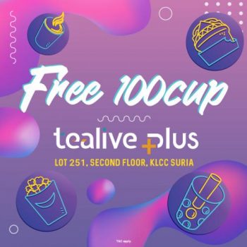 Tealive-Plus-Opening-Promotion-at-Suria-KLCC-1-350x350 - Beverages Food , Restaurant & Pub Kuala Lumpur Promotions & Freebies Selangor 