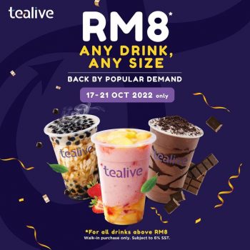 Tealive-RM8-Promo-350x350 - Beverages Food , Restaurant & Pub Johor Kedah Kelantan Kuala Lumpur Melaka Negeri Sembilan Pahang Penang Perak Perlis Promotions & Freebies Putrajaya Sabah Sarawak Selangor Terengganu 