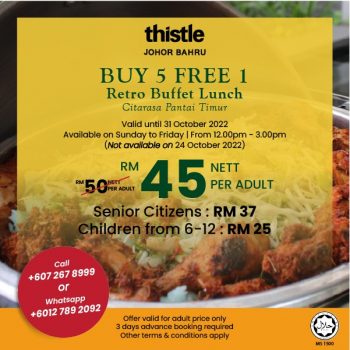 Thistle-Johor-Bahru-Awesome-October-Deal-350x350 - Beverages Food , Restaurant & Pub Johor Promotions & Freebies 
