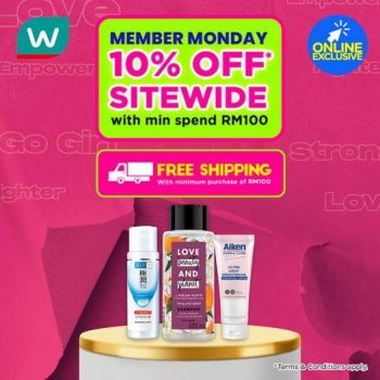 Watsons-Online-Member-Monday-10-OFF-Promotion-350x350 - Beauty & Health Cosmetics Fragrances Hair Care Health Supplements Johor Kedah Kelantan Kuala Lumpur Melaka Negeri Sembilan Online Store Pahang Penang Perak Perlis Personal Care Promotions & Freebies Putrajaya Sabah Sarawak Selangor Skincare Terengganu 