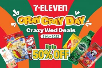 7-Eleven-Crazy-Wednesday-Promotion-350x233 - Johor Kedah Kelantan Kuala Lumpur Melaka Negeri Sembilan Pahang Penang Perak Perlis Promotions & Freebies Putrajaya Sabah Sarawak Selangor Supermarket & Hypermarket Terengganu 