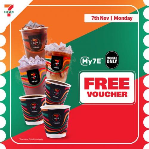 7 Nov 2022 7Eleven My7E Members 711 Day FREE 7Cafe Coffee Promotion