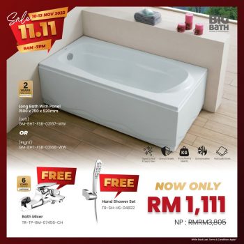 Big-Bath-11.11-Sale-3-350x350 - Home & Garden & Tools Johor Kedah Kelantan Kuala Lumpur Malaysia Sales Melaka Negeri Sembilan Pahang Penang Perak Perlis Putrajaya Sabah Sanitary & Bathroom Sarawak Selangor Terengganu 