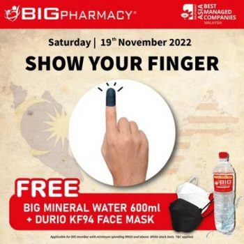 Big-Pharmacy-GE15-General-Election-Day-Promotion-350x350 - Beauty & Health Health Supplements Johor Kedah Kelantan Kuala Lumpur Melaka Negeri Sembilan Pahang Penang Perak Perlis Personal Care Promotions & Freebies Putrajaya Sabah Sarawak Selangor Terengganu 