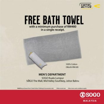 Camel-Active-Free-Bath-Towel-Promotion-at-SOGO-Mid-Valley-Southkey-350x350 - Apparels Fashion Accessories Fashion Lifestyle & Department Store Johor Kuala Lumpur Promotions & Freebies Selangor 