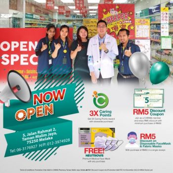 Caring-Pharmacy-Opening-Promotion-at-Taman-Malim-Jaya-350x350 - Beauty & Health Health Supplements Melaka Personal Care Promotions & Freebies Skincare 