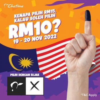 Chatime-GE15-General-Election-Promotion-350x350 - Beverages Food , Restaurant & Pub Johor Kedah Kelantan Kuala Lumpur Melaka Negeri Sembilan Pahang Penang Perak Perlis Promotions & Freebies Putrajaya Sabah Sarawak Selangor Terengganu 