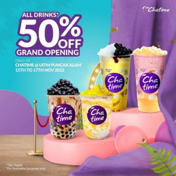 Chatime-Opening-Promotion-at-UITM-Puncak-Alam-350x350 - Beverages Food , Restaurant & Pub Promotions & Freebies Selangor 