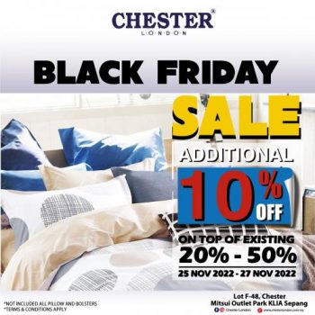 Chester-London-Black-Friday-Sale-at-Mitsui-Outlet-Park-350x350 - Beddings Home & Garden & Tools Malaysia Sales Mattress Selangor 