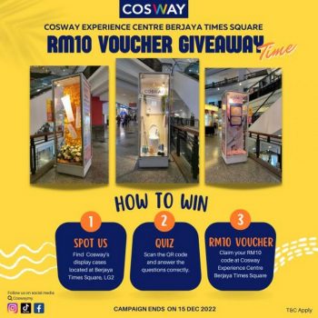 Cosway-RM10-Voucher-Giveaway-Promotion-at-Berjaya-Times-Square-350x350 - Beauty & Health Cosmetics Fragrances Kuala Lumpur Others Personal Care Promotions & Freebies Selangor 