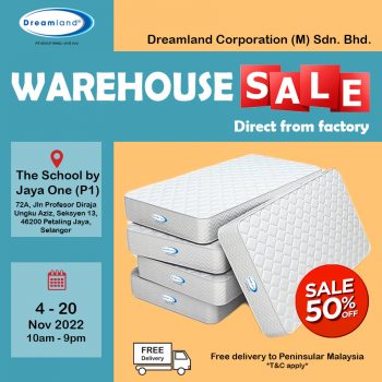 Dreamland-Warehouse-Sale-350x350 - Beddings Home & Garden & Tools Mattress Selangor Warehouse Sale & Clearance in Malaysia 