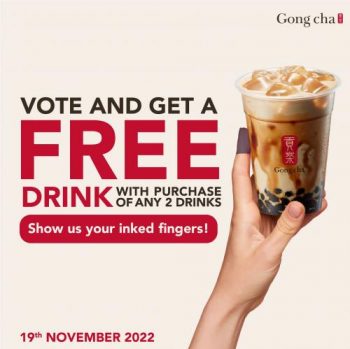 Gong-Cha-General-Election-Promo-350x349 - Beverages Food , Restaurant & Pub Johor Kedah Kelantan Kuala Lumpur Melaka Negeri Sembilan Pahang Penang Perak Perlis Promotions & Freebies Putrajaya Sabah Sarawak Selangor Terengganu 