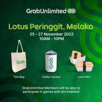 GrabFood-Free-Merchandise-Giveaway-at-Lotus-Peringgit-Melaka-City-1-350x350 - Melaka Others Promotions & Freebies 