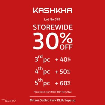 Kashkha-Storewide-Sale-at-Mitsui-Outlet-Park-350x350 - Apparels Fashion Accessories Fashion Lifestyle & Department Store Malaysia Sales Selangor 