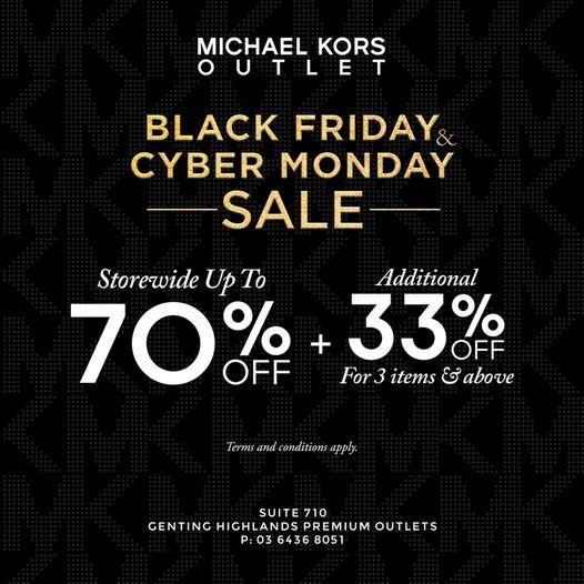 24-30 Nov 2022: Michael Kors Mens Black Friday Cyber Monday Sale at Genting  Highlands Premium Outlets 
