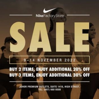 Nike-Factory-Store-Special-Sale-at-Johor-Premium-Outlets-350x350 - Apparels Fashion Accessories Fashion Lifestyle & Department Store Footwear Johor Malaysia Sales 