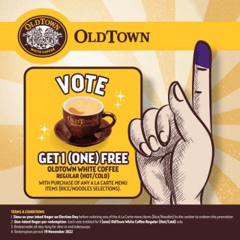 OLDTOWN-General-Election-Promotion-350x350 - Beverages Food , Restaurant & Pub Johor Kedah Kelantan Kuala Lumpur Melaka Negeri Sembilan Pahang Penang Perak Perlis Promotions & Freebies Putrajaya Sabah Sarawak Selangor Terengganu 