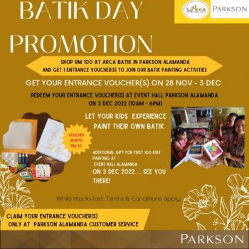Parkson-Batik-Day-Promotion-350x350 - Promotions & Freebies Putrajaya Supermarket & Hypermarket 