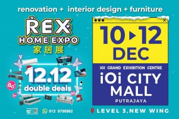 REX-Home-Expo-12.12-Furniture-Sale-at-iOi-City-Mall-350x233 - Furniture Home & Garden & Tools Home Decor Malaysia Sales Putrajaya Upcoming Sales In Malaysia 