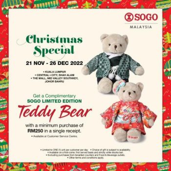 SOGO-Christmas-Free-Teddy-Bear-Promotion-350x350 - Johor Kuala Lumpur Promotions & Freebies Selangor Supermarket & Hypermarket 