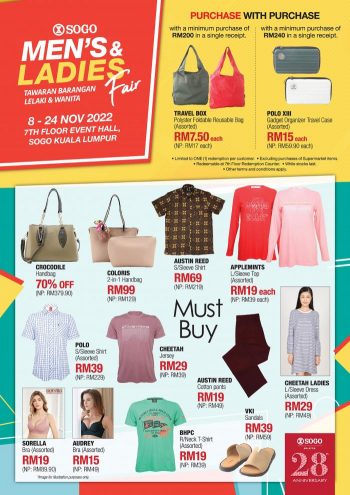 SOGO-Mens-Ladies-Fair-Sale-350x495 - Apparels Fashion Accessories Fashion Lifestyle & Department Store Kuala Lumpur Malaysia Sales Selangor Supermarket & Hypermarket 