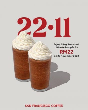 San-Francisco-Coffee-RM22-for-2-Ultimate-Frappes-Promotion-350x438 - Beverages Food , Restaurant & Pub Johor Kedah Kelantan Kuala Lumpur Melaka Negeri Sembilan Pahang Penang Perak Perlis Promotions & Freebies Putrajaya Sabah Sarawak Selangor Terengganu 