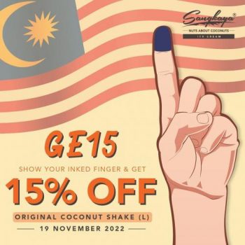 Sangkaya-GE15-General-Election-Day-Promotion-350x350 - Beverages Food , Restaurant & Pub Johor Kedah Kelantan Kuala Lumpur Melaka Negeri Sembilan Pahang Penang Perak Perlis Promotions & Freebies Putrajaya Sabah Sarawak Selangor Terengganu 