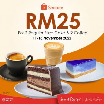 Secret-Recipe-Shopee-11.11-Promotion-350x350 - Beverages Cake Food , Restaurant & Pub Johor Kedah Kelantan Kuala Lumpur Melaka Negeri Sembilan Pahang Penang Perak Perlis Promotions & Freebies Putrajaya Sabah Sarawak Selangor Terengganu 