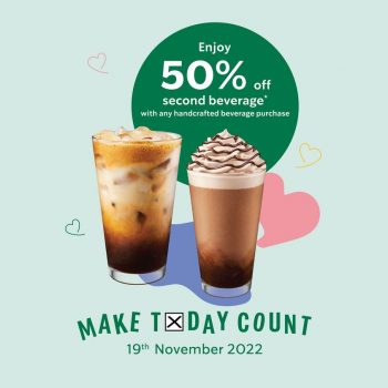 Starbucks-Make-Today-Count-Promo-350x350 - Beverages Food , Restaurant & Pub Johor Kedah Kelantan Kuala Lumpur Melaka Negeri Sembilan Pahang Penang Perak Perlis Promotions & Freebies Putrajaya Sabah Sarawak Selangor Terengganu 
