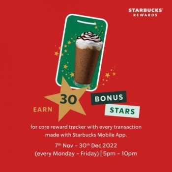 Starbucks-Rewards-Holiday-Season-Earn-30-Bonus-Stars-Promotion-350x350 - Beverages Food , Restaurant & Pub Johor Kedah Kelantan Kuala Lumpur Melaka Negeri Sembilan Pahang Penang Perak Perlis Promotions & Freebies Putrajaya Sabah Sarawak Selangor Terengganu 