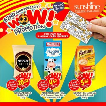 Sunshine-62nd-Anniversary-WOW-Promotion-2-350x349 - Penang Promotions & Freebies Supermarket & Hypermarket 