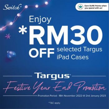 Switch-Targus-Festive-Year-End-Promotion-350x350 - Computer Accessories Electronics & Computers IT Gadgets Accessories Johor Kedah Kelantan Kuala Lumpur Laptop Melaka Mobile Phone Negeri Sembilan Pahang Penang Perak Perlis Promotions & Freebies Putrajaya Sabah Sarawak Selangor Tablets Terengganu 