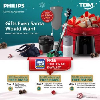 TBM-Philips-Free-Touch-n-Go-eWallet-Christmas-Promotion-350x350 - Electronics & Computers eWallet & Digital Currency Home Appliances IT Gadgets Accessories Johor Kedah Kelantan Kuala Lumpur Melaka Negeri Sembilan Pahang Penang Perak Perlis Promotions & Freebies Putrajaya Sabah Sarawak Selangor Terengganu 