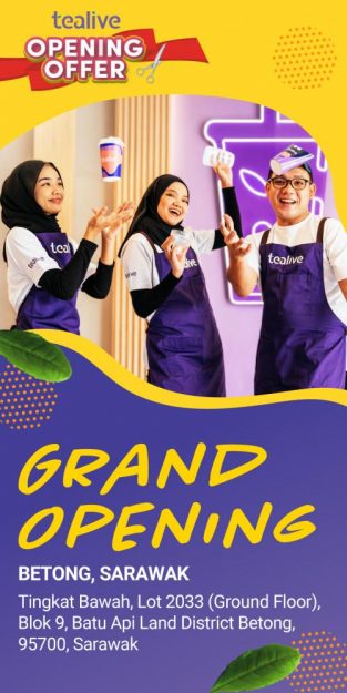 Tealive-Opening-Promotion-at-Betong-Sarawak-313x625 - Beverages Food , Restaurant & Pub Promotions & Freebies Sarawak 