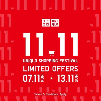 UNIQLO-11.11-Shopping-Festival-350x350 - Apparels Fashion Accessories Fashion Lifestyle & Department Store Johor Kedah Kelantan Kuala Lumpur Melaka Negeri Sembilan Pahang Penang Perak Perlis Promotions & Freebies Putrajaya Sabah Sarawak Selangor Terengganu 