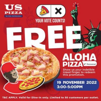 US-Pizza-General-Election-Promotion-350x350 - Beverages Food , Restaurant & Pub Johor Kedah Kelantan Kuala Lumpur Melaka Negeri Sembilan Pahang Penang Perak Perlis Pizza Promotions & Freebies Putrajaya Sabah Sarawak Selangor Terengganu 