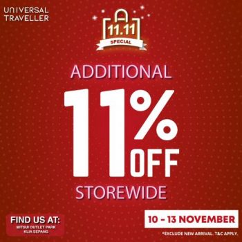 Universal-Traveller-11.11-Sale-at-Mitsui-Outlet-Park-350x350 - Luggage Malaysia Sales Selangor Sports,Leisure & Travel 