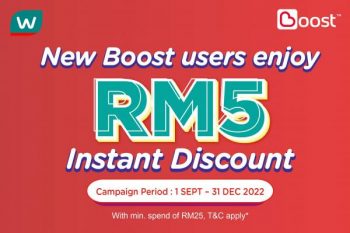 Watsons-New-Boost-Users-Promo-350x233 - Beauty & Health Cosmetics eWallet & Digital Currency Health Supplements Johor Kedah Kelantan Kuala Lumpur Melaka Negeri Sembilan Online Store Pahang Penang Perak Perlis Personal Care Promotions & Freebies Putrajaya Sabah Sarawak Selangor Terengganu 