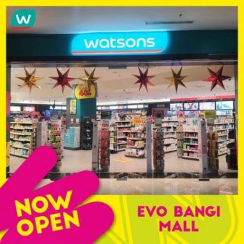 Watsons-Opening-Promotion-at-Evo-Bangi-Mall-350x350 - Beauty & Health Cosmetics Fragrances Health Supplements Personal Care Promotions & Freebies Sales Happening Now In Malaysia Selangor Skincare 