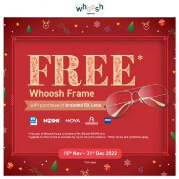 Whoosh-Eyewear-Free-Whoosh-Frame-Christmas-Promotion-350x350 - Eyewear Fashion Lifestyle & Department Store Johor Kedah Kelantan Kuala Lumpur Melaka Negeri Sembilan Pahang Penang Perak Perlis Promotions & Freebies Putrajaya Sabah Sarawak Selangor Terengganu 