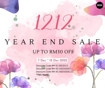 Dees-12.12-Year-End-Sale-Promotion-350x295 - Apparels Fashion Accessories Fashion Lifestyle & Department Store Johor Kedah Kelantan Kuala Lumpur Melaka Negeri Sembilan Online Store Pahang Penang Perak Perlis Promotions & Freebies Putrajaya Sabah Sarawak Selangor Terengganu 