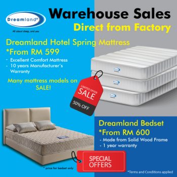 Dreamland-Warehouse-Sale-2-350x350 - Beddings Home & Garden & Tools Mattress Penang Warehouse Sale & Clearance in Malaysia 