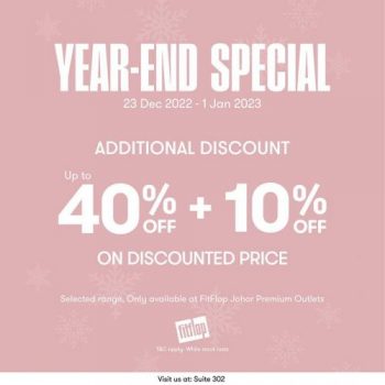 Fitflop-Year-End-Sale-at-Johor-Premium-Outlets-350x350 - Fashion Accessories Fashion Lifestyle & Department Store Footwear Johor Malaysia Sales 