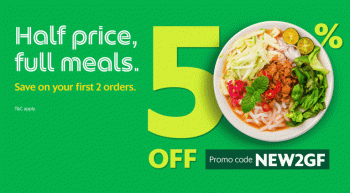 GrabFood-50-Off-Promo-350x193 - Beverages Food , Restaurant & Pub Johor Kedah Kelantan Kuala Lumpur Melaka Negeri Sembilan Online Store Pahang Penang Perak Perlis Promotions & Freebies Putrajaya Sabah Sarawak Selangor Terengganu 