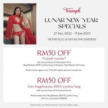 Isetan-Triump-Lunar-New-Year-Special-350x350 - Fashion Accessories Fashion Lifestyle & Department Store Kuala Lumpur Lingerie Promotions & Freebies Selangor Underwear 