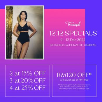 Isetan-Triumph-Sloggi-12.12-350x350 - Fashion Accessories Fashion Lifestyle & Department Store Johor Kuala Lumpur Lingerie Promotions & Freebies Selangor Underwear 